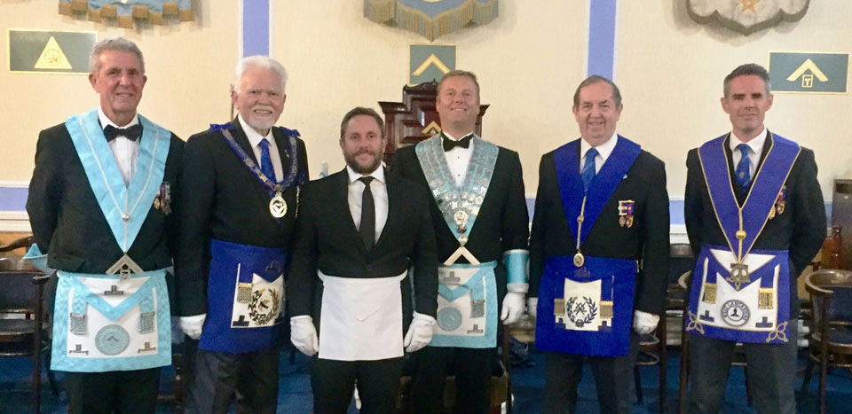 Surprise visitor at Blackpool Lodge - West Lancashire Freemasons