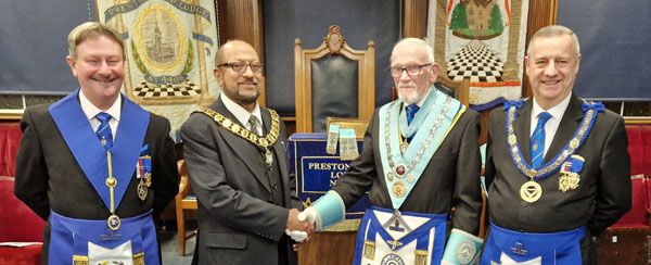 Pictured from left to right, are: Paul Hesketh, Councillor Yakub Patel, David Gregson and Peter Lockett.