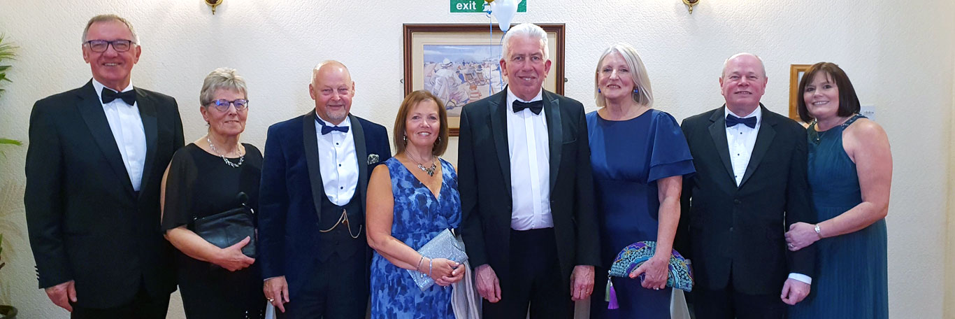 Pictured from left to right, are: John Robbie Porter and his wife Susan, John Cross and his wife Shelagh, Mark Matthews and his wife Debbie and Duncan Smith and his wife Karen.