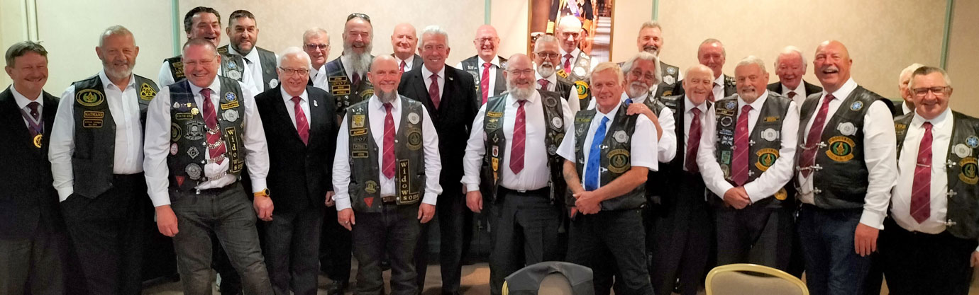 Widows Sons members of the chapter with Mark Matthews.