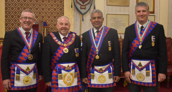 Pictured from left to right, are: Chris Gray, Chris Butterfield, Joe Sudhakar and Chris Larder.