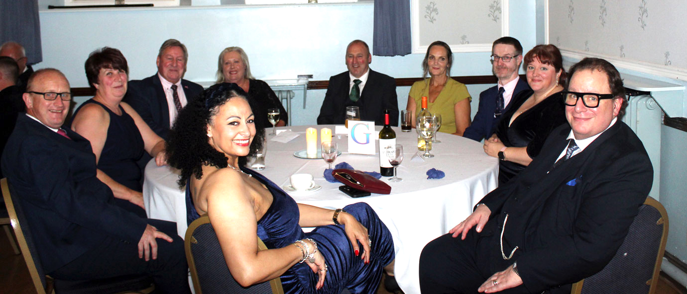 The guests enjoying the evening with Sean Brookhouse (right).