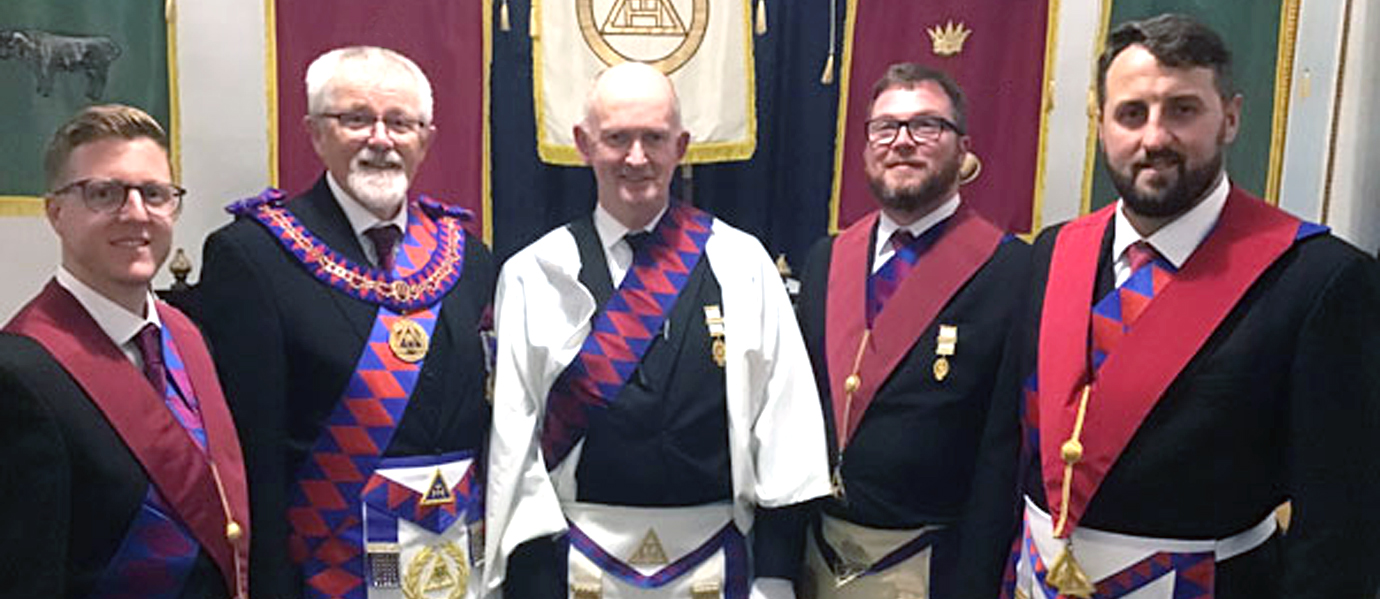 Pictured from left to right, are: Jordan Brown, David Barr, William Buchanan Snr, Will Buchanan Jnr and David Jenkinson.