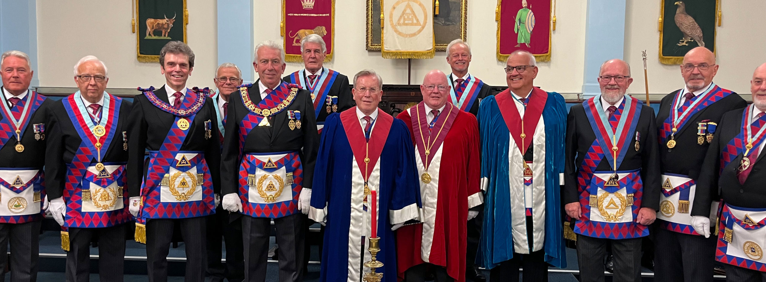 John McGrady (centre) surrounded by some of the distinguished guests in attendance.