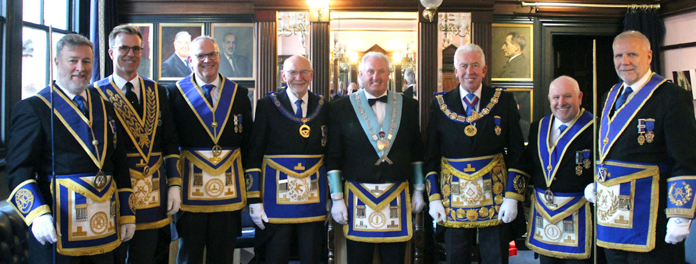 Pictured from left to right, are: David Boyes, Paul Storrar, Anthony Humphrey, John James, Peter Wall, Mark Matthews, Mike Silver and Barry Fitzgerald