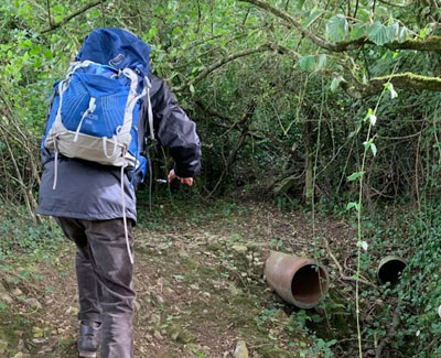 Nigel on his first day on a challenging route.