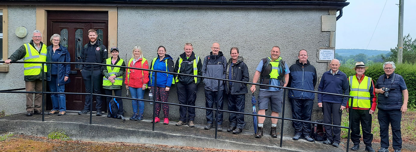 Pictured from left to right, are: John Holmes, Christine Holmes, Robert Wilkinson, Gillian Larkin, Kerian Barnes, Catherine Peel, Chris Wilkinson, Tim Calderbank, Tony Ollerton, Scott Devine, James Hughes, Alan Proctor, Les Newlands and Allan Brown.