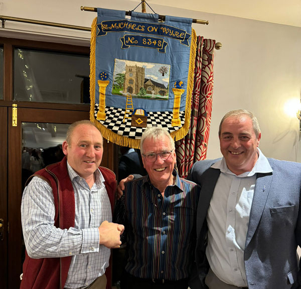 Pictured from left to right, are: Group charity Steward Andy McClements; John Holmes and Scott Devine.