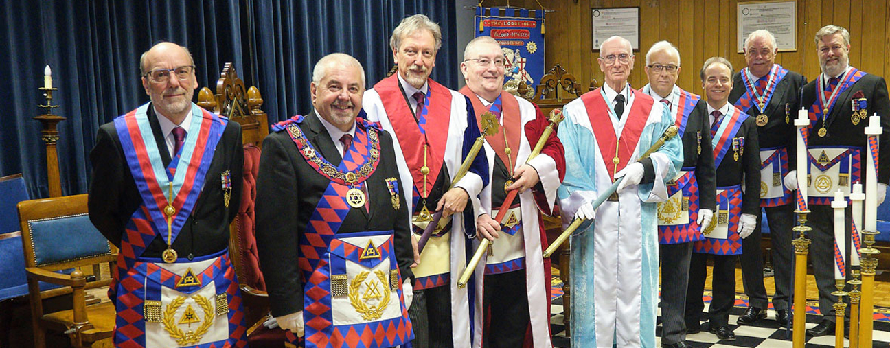 Pictured from left to right, are: Dr David Case, Chris Butterfield, David Williams, David Eccles, Arthur Jolley, Malcolm Alexander, Jonathan Heaton, David Robinson and David Boyes