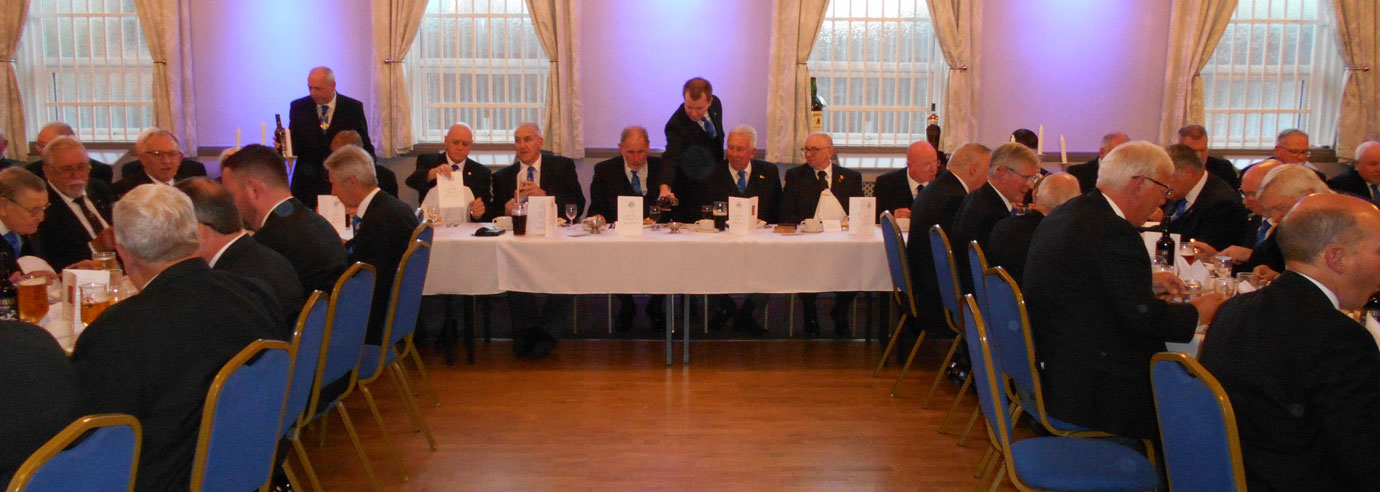 Top table at the festive board.