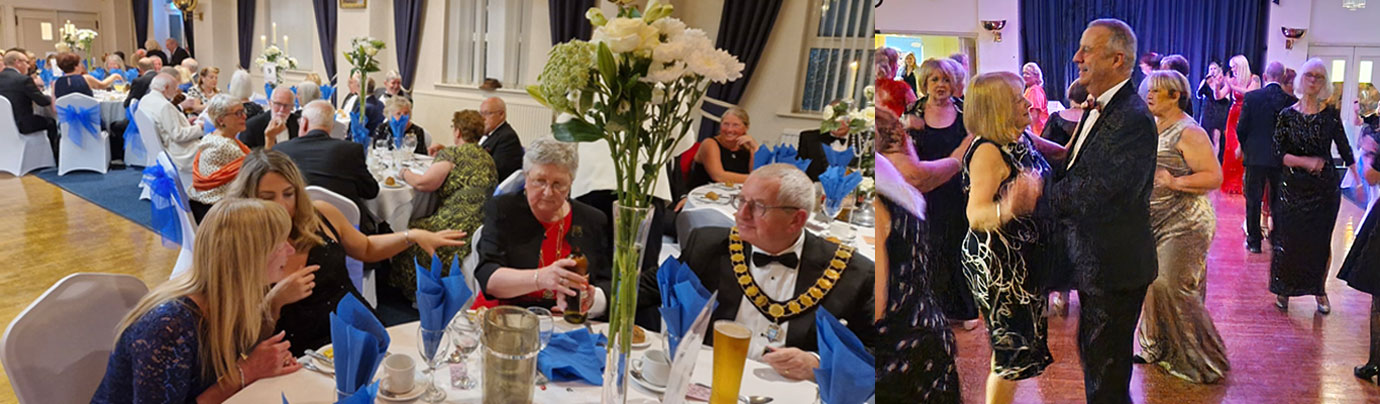 Pictured left: Everyone enjoying the Ball. Pictured right: Dancing the night away.