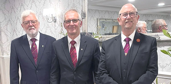 The newly installed principals, from left to right, are: Phil Johnson, David Parker and Keith Bennett.