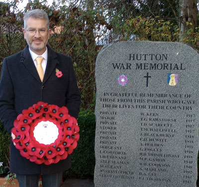 Damien McKeand, a member of Old Huttonian Lodge, was out with pupils and colleagues