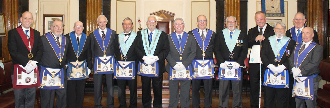 Victory Lodge brethren and visitors.