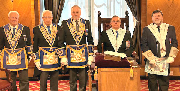 Pictured from left to right, are: Stewart Cranage, Malcolm Alexander, Samuel Robinson, John Jackson and George Anderson.