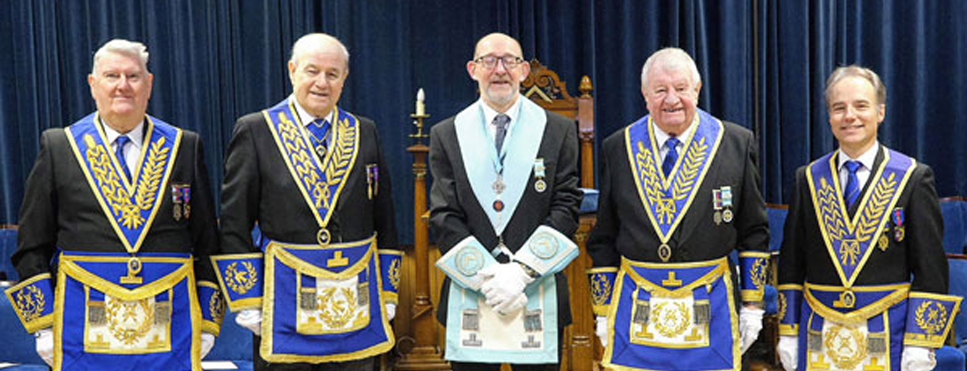 Pictured from left to right, are: Malcolm Parr, Antony Bent, David Hughes, Len Hart and Jonathan Heaton.