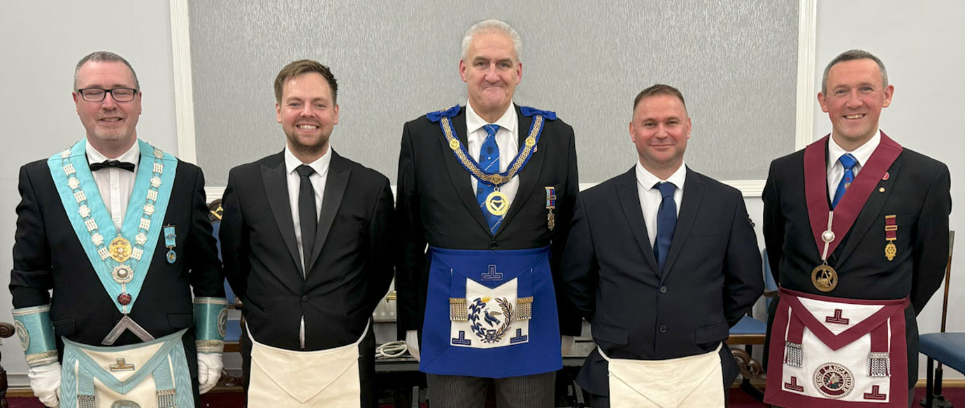 Pictured from left to right, are: Sam Conroy, Richard Walker, Andy Whittle, Carl Carrington and Scott McMillan