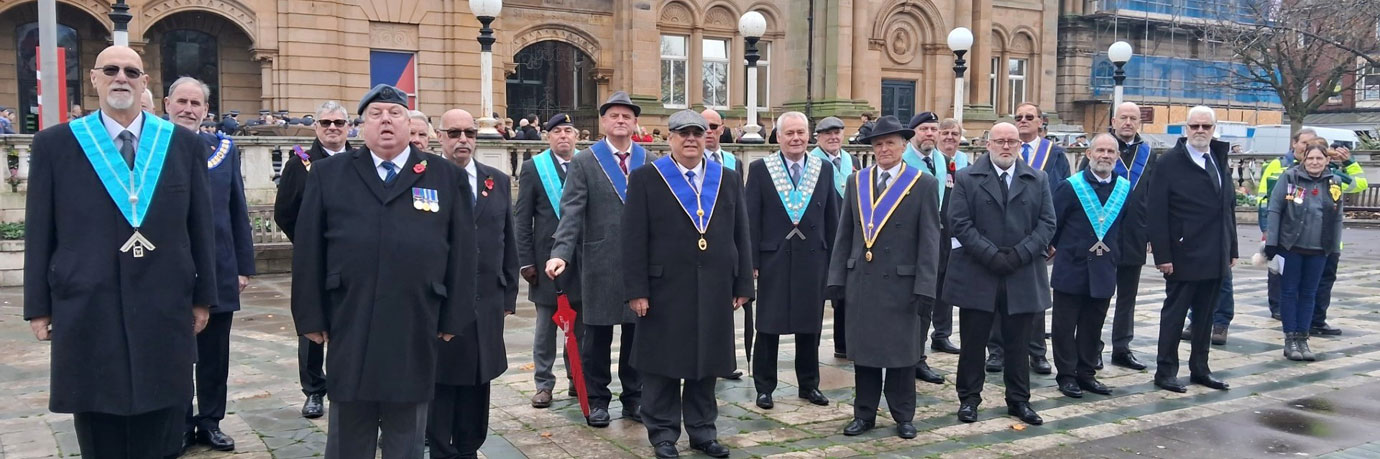 The Masonic column after the parade.