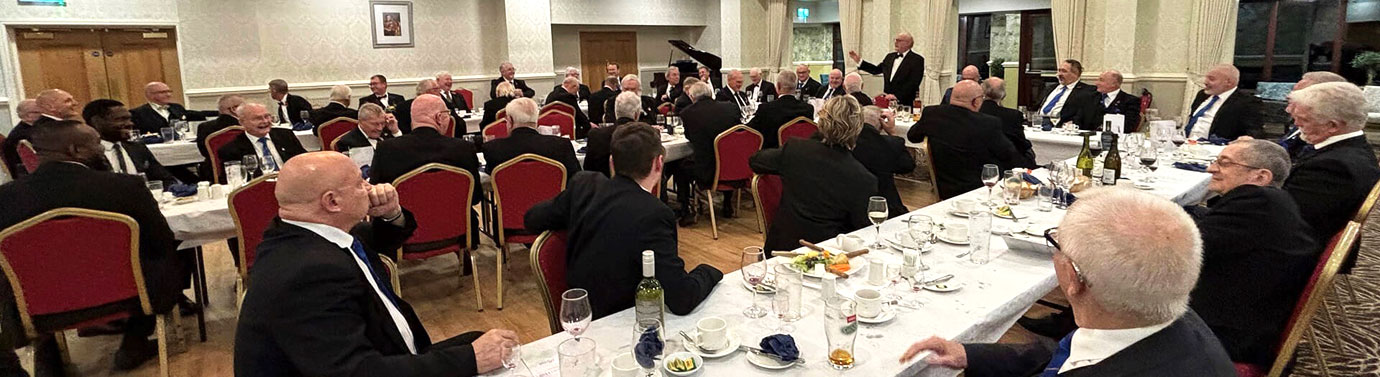 John Cunliffe entertaining his audience at the festive board.