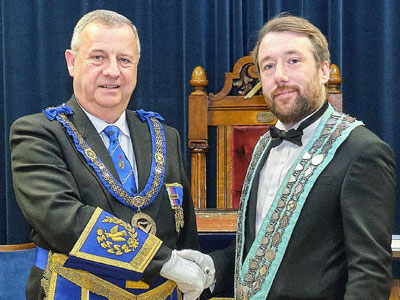 Peter (left) congratulating David