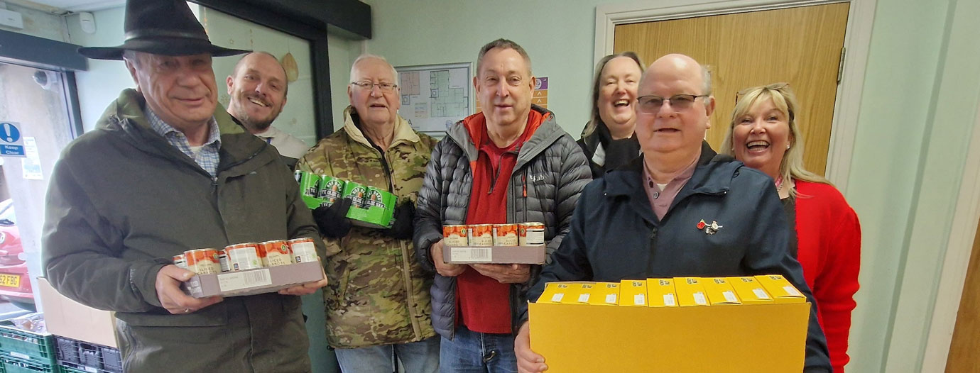 Pictured from left to right, are: Paul McKernan, Andrew Francis, Mike Grey, David Parker Snr, Loraine O’Hagan, Cliff Jones and Tina Humphries.