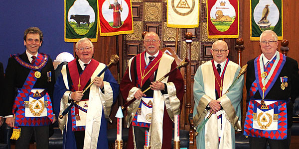 Pictured from left to right, are: Michael Threlfall, Alan Taylor, Mal Walters, Jeff Winstanley and John Murphy.