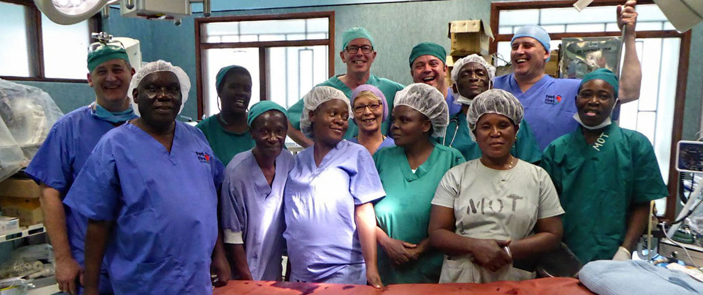 The operating team at the hospital.