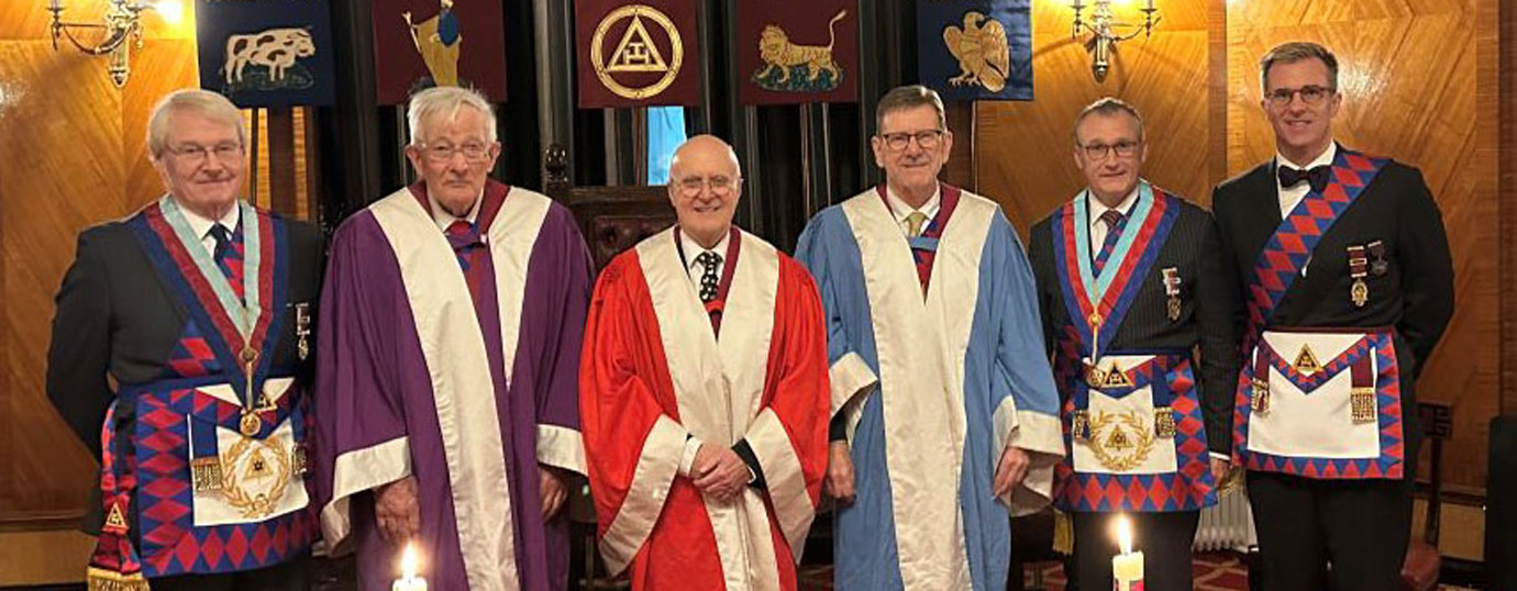 Pictured from left to right, ready for the installation, are: Michael Radcliffe, Christopher Brown, Stephen Morgan, Mark Dimelow, Ian Sanderson and Paul Storrar.