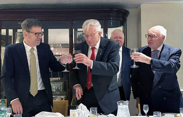 Pictured from left to right, are: Mark Dimelow, Christopher Brown, Robert Gray, with Paul Shepherd keeping an eye on proceedings.