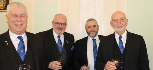 Pictured from left to right, are: Dave Johnson, Bob Patterson (Liverpool Group Vice Chairman). Rob Fitzsimmons and John James.