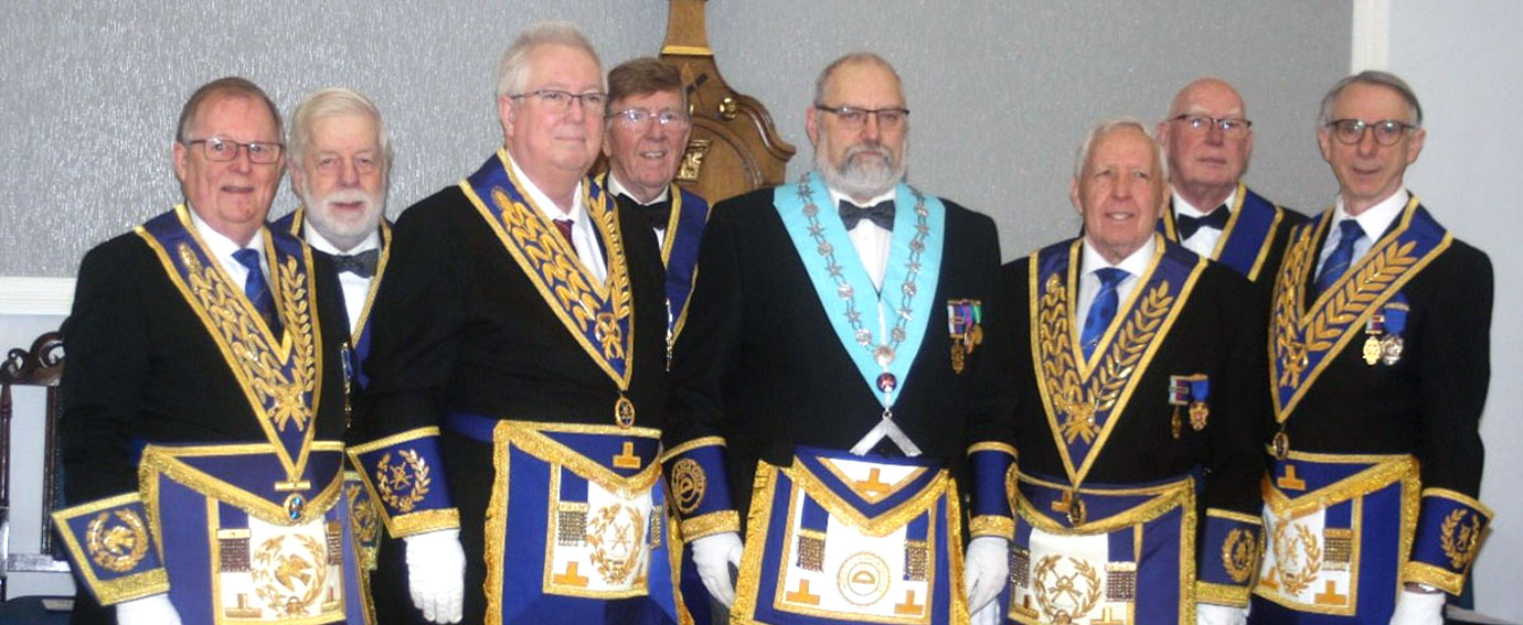 Pictured from left to right, are: Colin Rowling, John Whalley, John Murphy, George Moffat, Paul Gerrard, Roy Ashley, George Finn and Graham Williams.