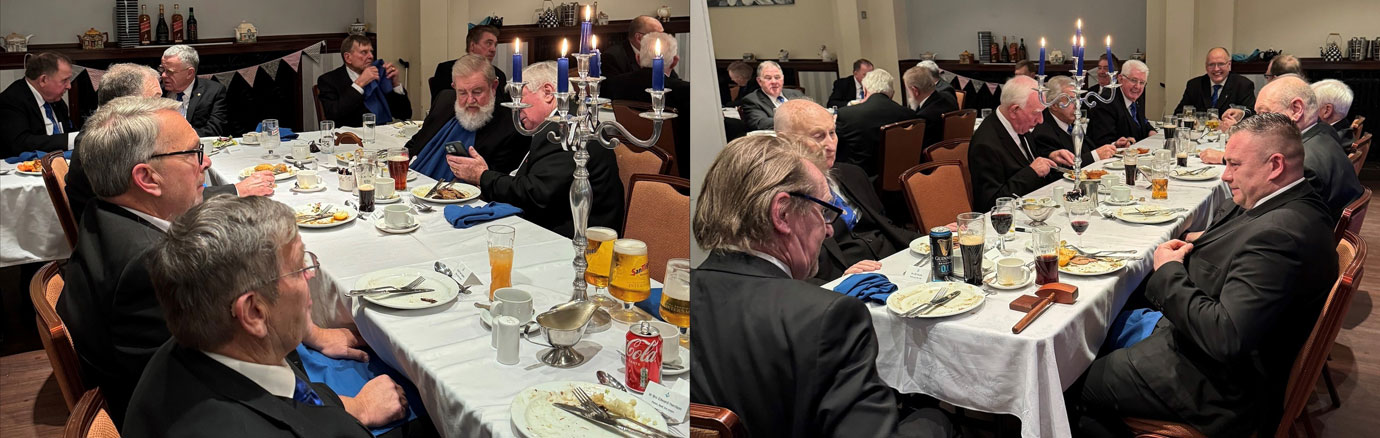 Brethren enjoying the festive board.