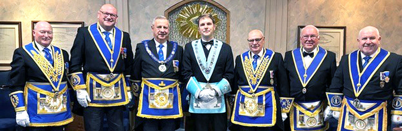 Pictured from left to right, are: Peter Allen, David Bishop, Peter Lockett, Stuart Thomas, Malcolm Dewhurst, Dave Thomas and Mike Silver.