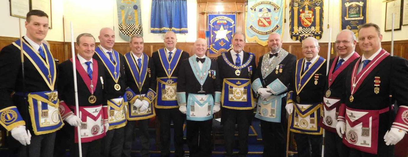 The acting Provincial grand officers.