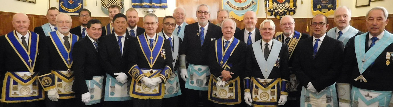 The brethren of Dalton-in-Furness Lodge.