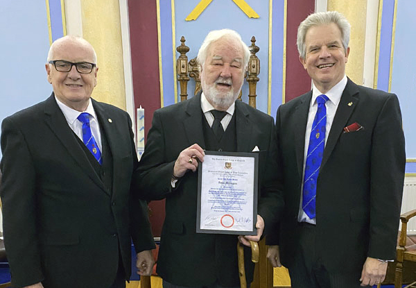 Pictured from left to right, are: Patrick Walsh, Amos Millington and Stuart Boyd