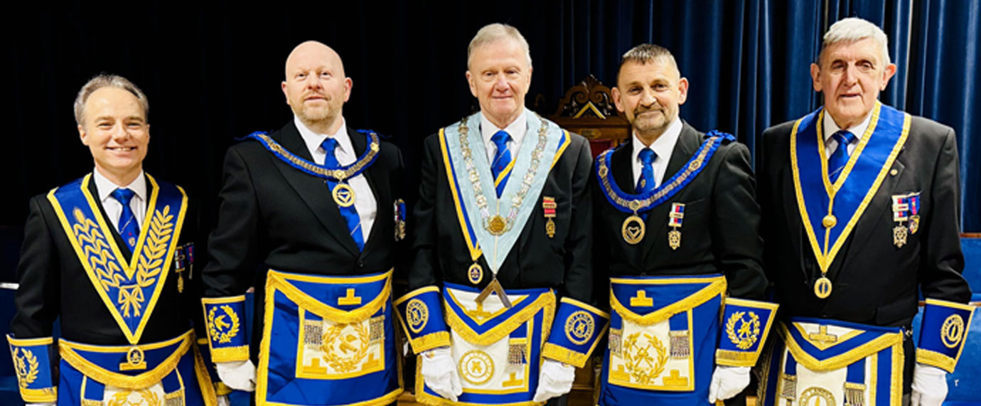 Pictured from left to right, are: Jonathan Heaton, Malcolm Bell, Tony Roe, David Thomas and John Tyrer.