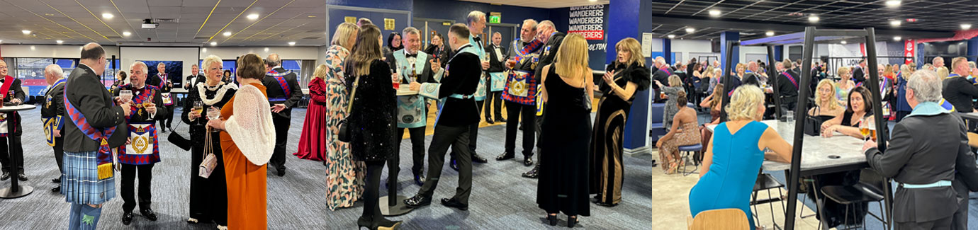 Gathering for drinks before the Grand Ball.