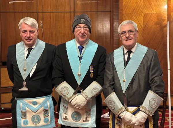 Pictured from left to right, are: Ray Erskine (senior warden), Alan Morris and Robin Miles (junior warden).