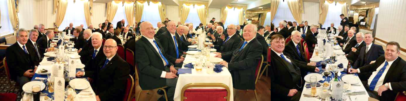 Brethren at the festive board.