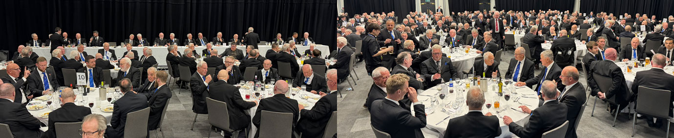 Brethren enjoying the banquet.