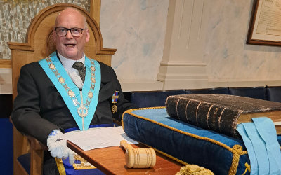 WM John Cunliffe of Peace Lodge No 2269.