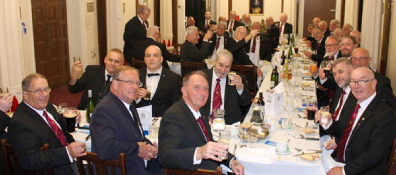 Companions at the festive board.