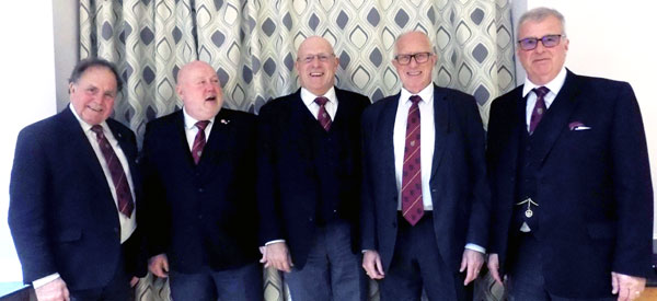 Pictured from left to right, are: Graham Chambers, Jason Hengler, Stephen Dunn, John Roxburgh and John Selley