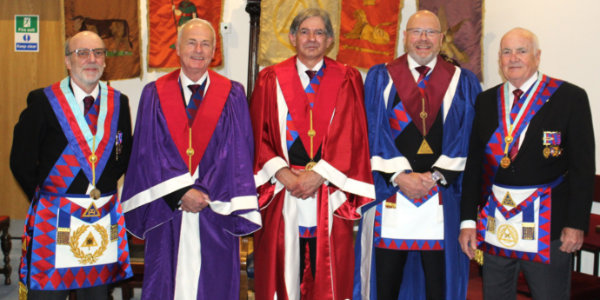 Pictured from left to right, are: David Case, Howard Lloyd, Ian Wood, Robert Wilson and Patrick Walsh.