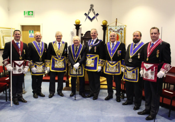 Pictured from left to right, are: Tony Shadwell, Kevin Riggs, Gareth Jones, John Youldon, Stuart Boyd, Patrick Walsh, Ezra McGowan and Phil Renney.
