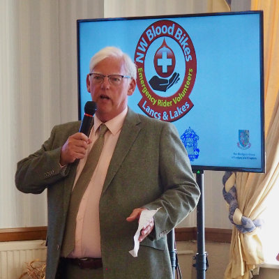 Neil Higgins introduces the charity representatives.