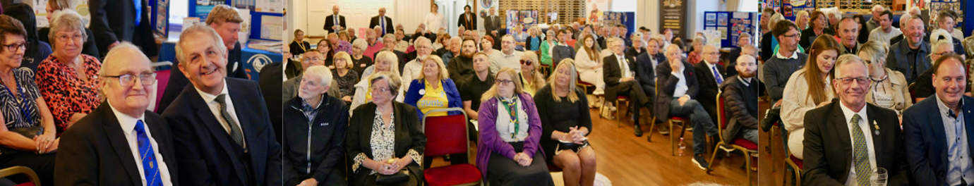 Freemasons and invited guests listen to the charity presentations.