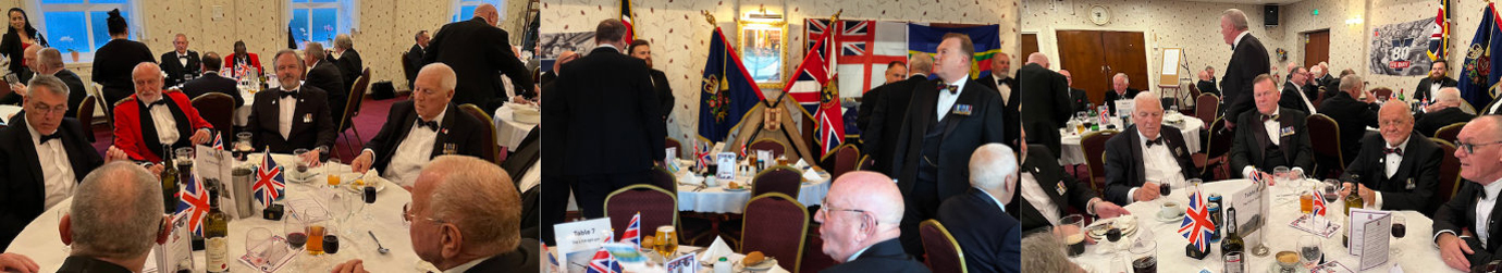 Brethren and guests enjoying the regimental dinner.