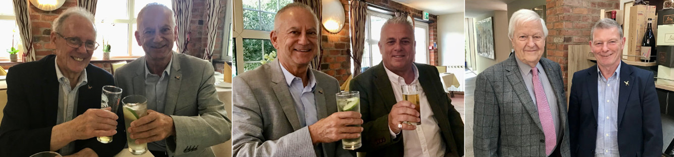 Pictured left, are: Ian Cuerden (left) and Brian Griffiths. Pictured centre, are: Brian Griffiths (left) and John Topping. Pictured right, are: Brian Crossley (left) and Jim Miller.